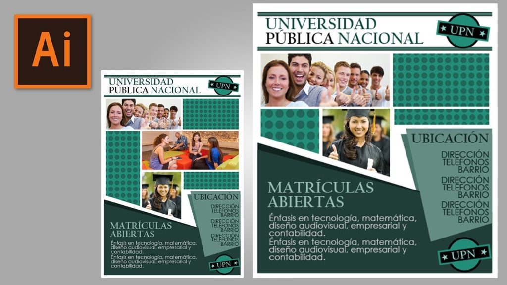 Diseño óptimo de carteles y folletos en Illustrator