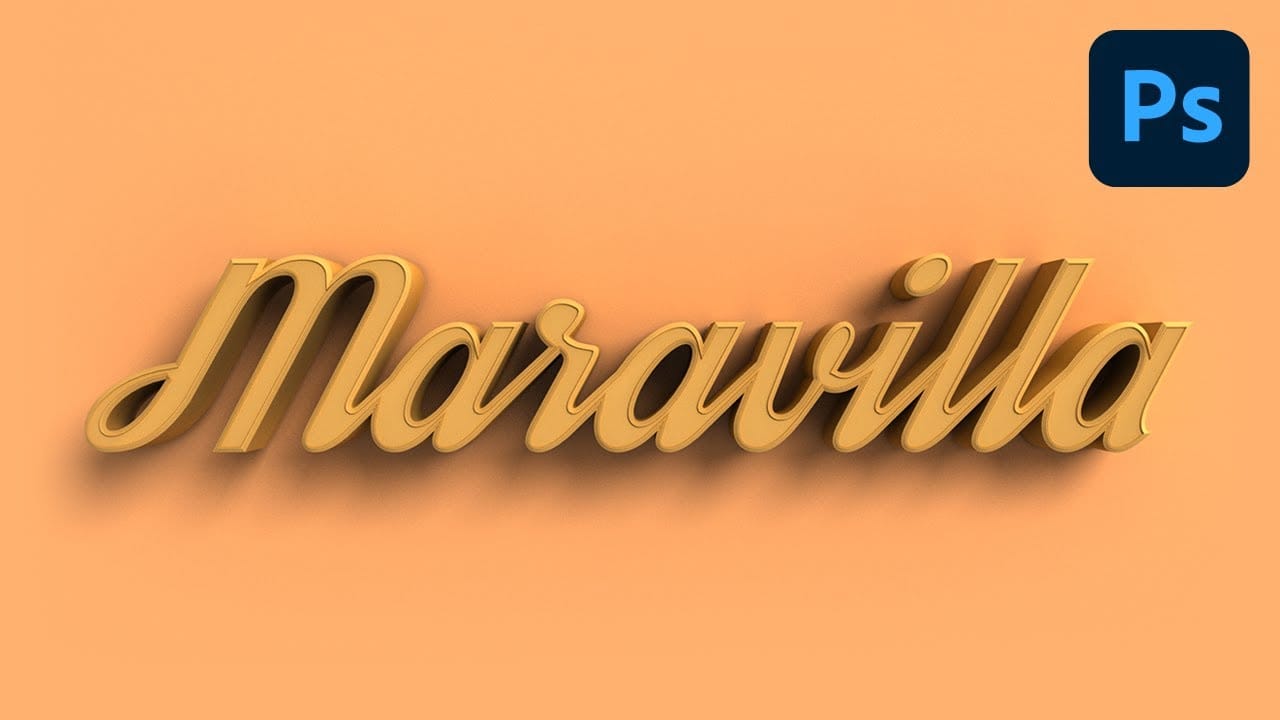 Creación de texto en 3D en Photoshop