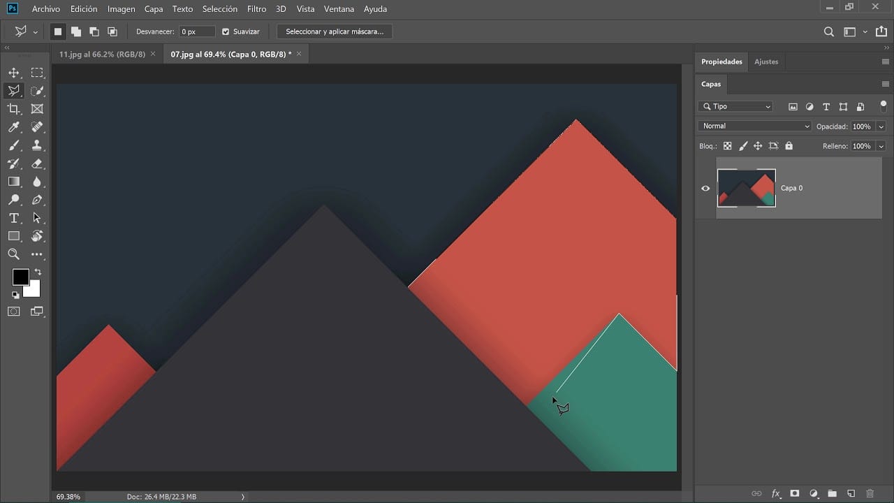 Utiliza la Herramienta de lazo poligonal de Photoshop como un profesional