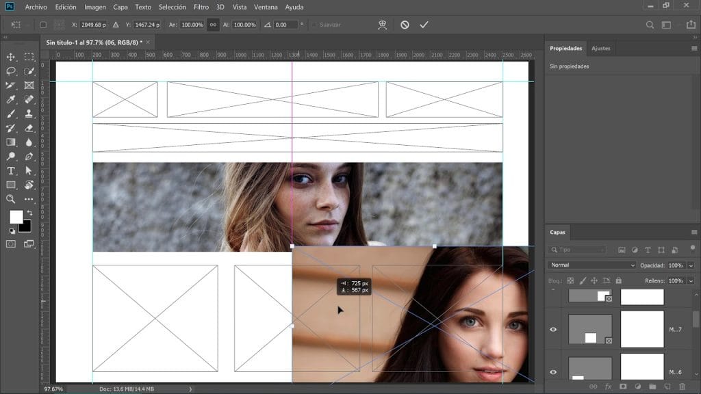 Guía para utilizar la herramienta de marco en Photoshop