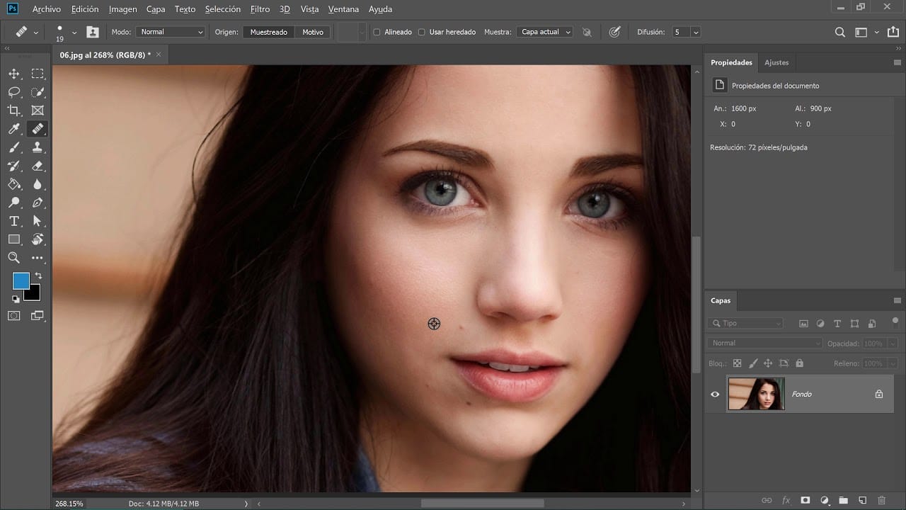 El poder del pincel corrector en Photoshop