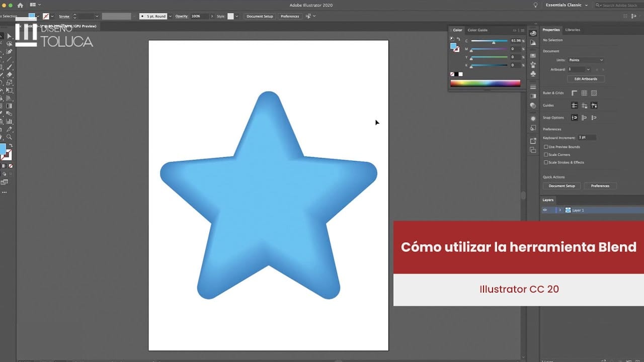 Guía para utilizar la herramienta de mezcla en Illustrator