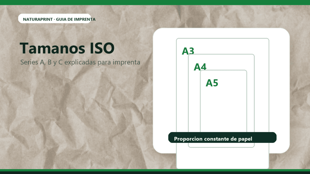 Clasificacion de tama&ntilde;os de papel ISO con series A B y C