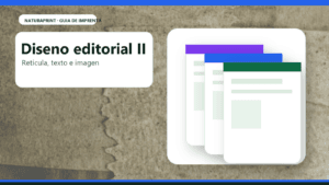 Reticula de diseño editorial con paginas y texto