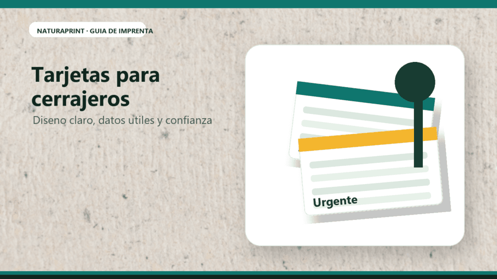 Diseño de tarjetas para cerrajeros con informacion clara y urgente