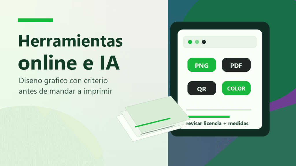 Herramientas online e IA aplicadas al diseno grafico antes de imprimir