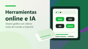 Herramientas online e IA aplicadas al diseno grafico antes de imprimir
