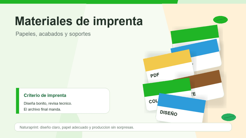 Materiales para imprenta: papeles, acabados y soportes habituales