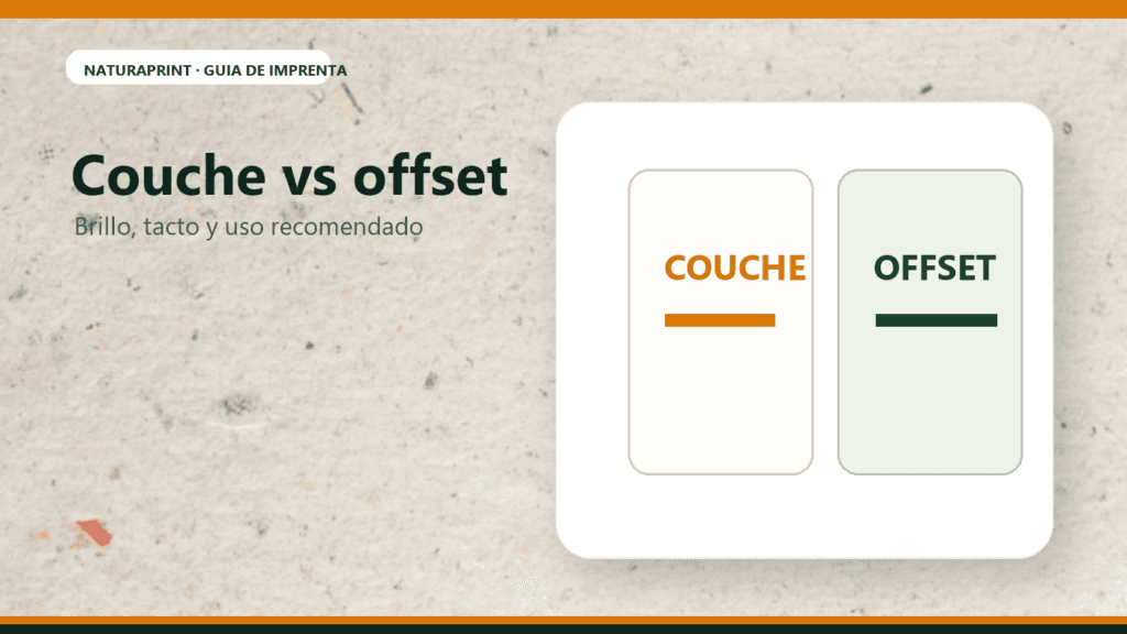 Comparativa de papel couche y papel offset para imprenta
