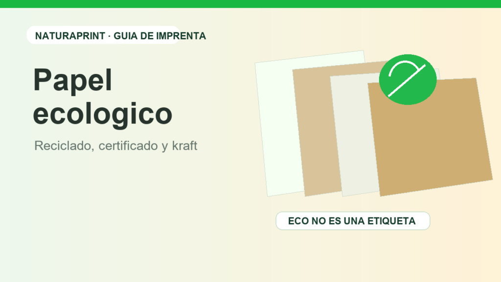 Papel ecologico reciclado certificado y kraft