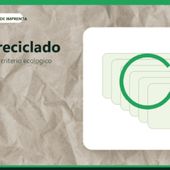 Papel reciclado para imprenta con textura natural y criterio ecologico