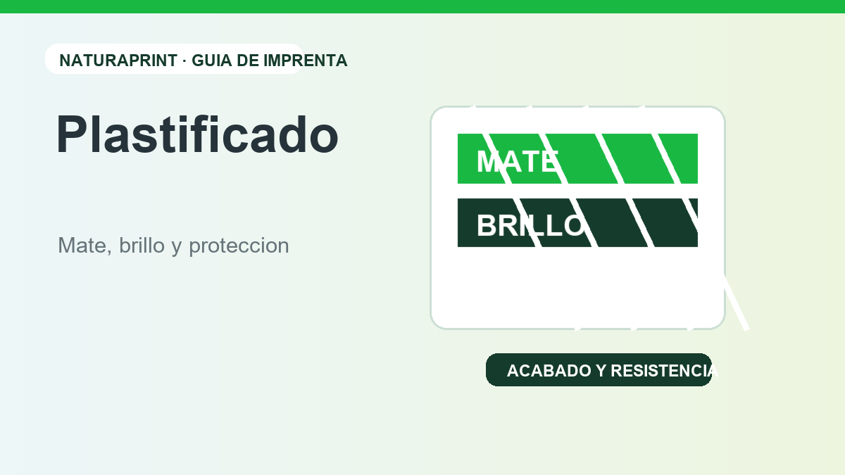 Plastificado mate brillo y proteccion