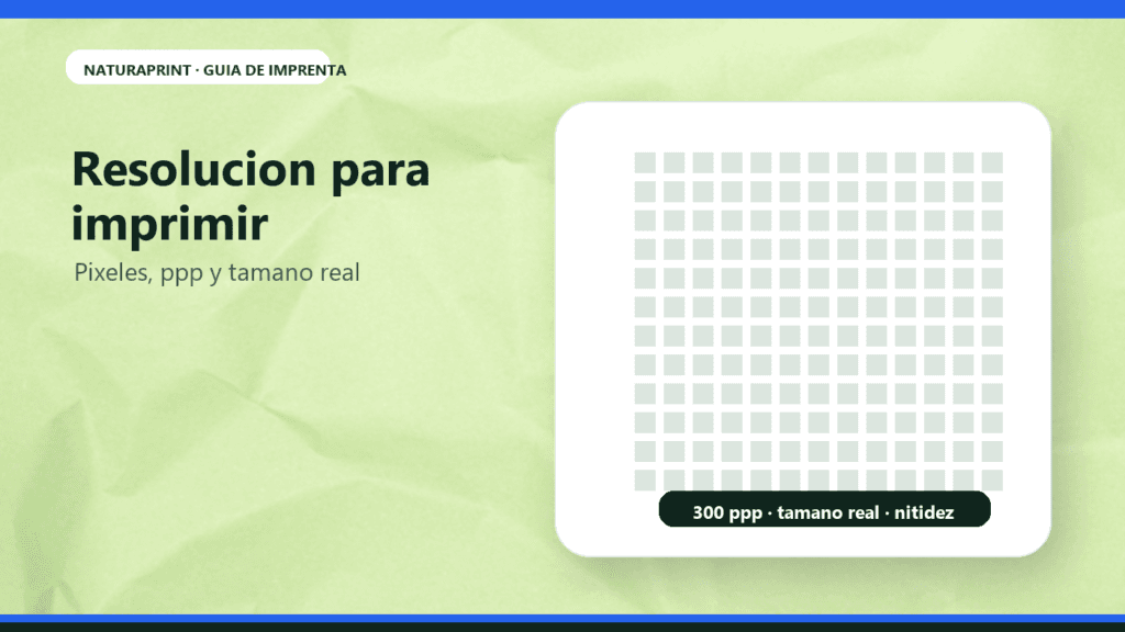 Resolucion para imprimir con pixeles ppp y tamano real