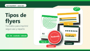 Tipos de flyers para imprimir con formatos A5 DL cuadrado y redondo