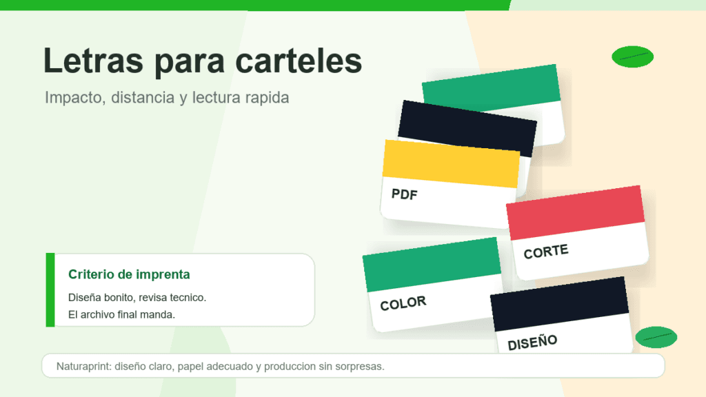 Tipos de letras para carteles: legibilidad, impacto y distancia