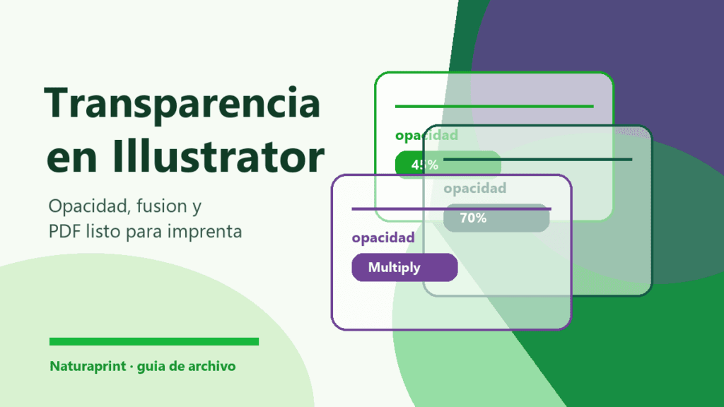 Transparencia en Illustrator con capas, opacidad y PDF para imprenta